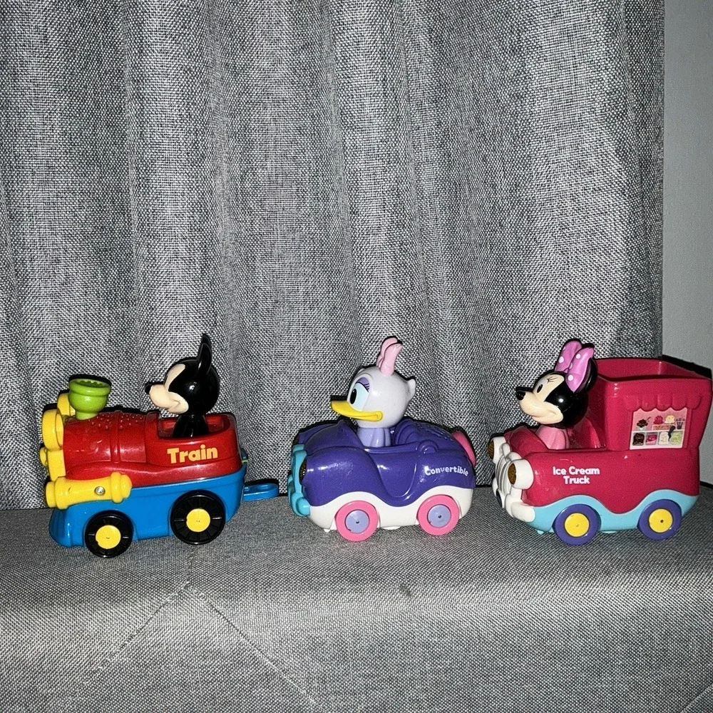 VTech Smart Wheels Disney Minnie Mickey Train Daisy Duck Ice‎ Cream Car Truck